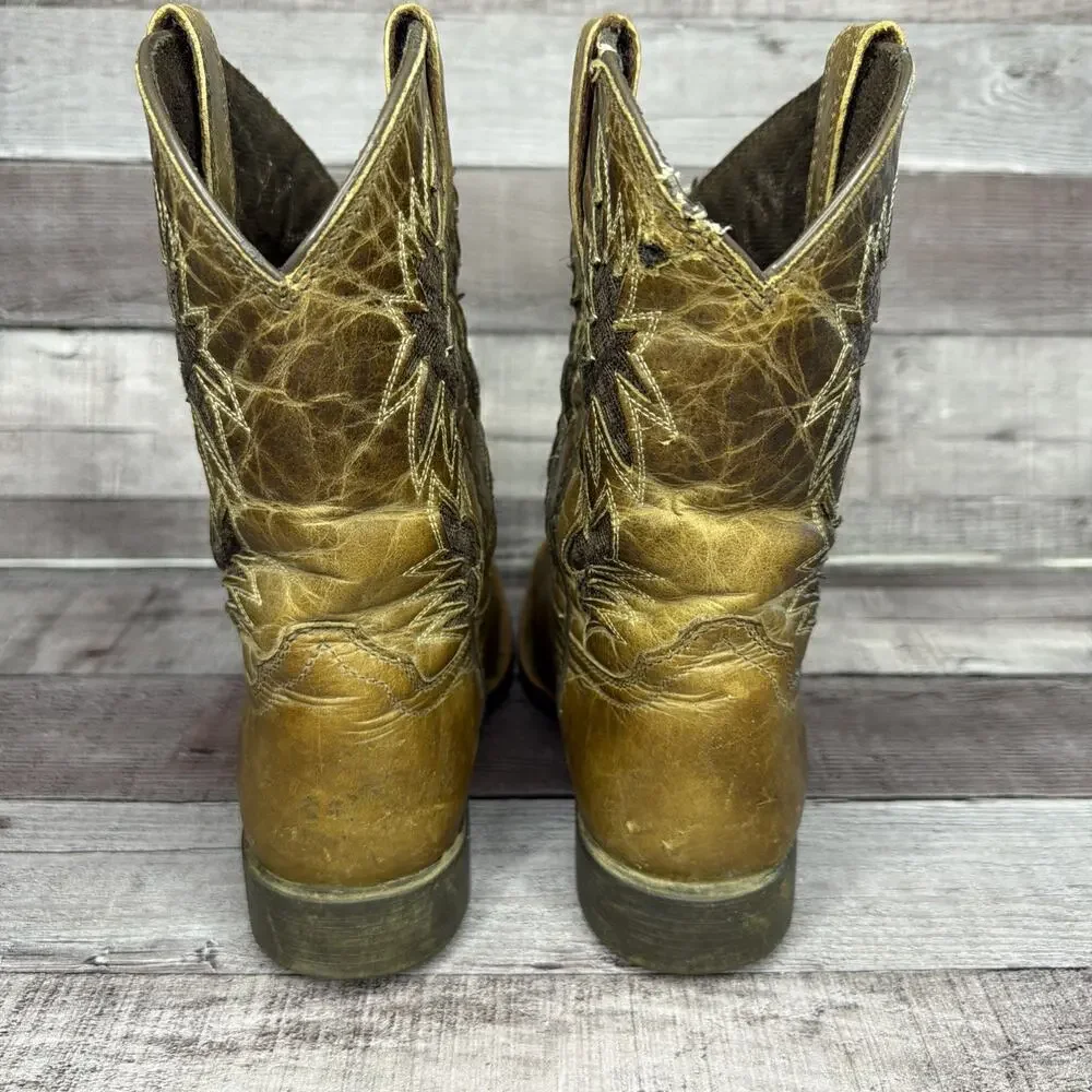 Ariat Boots Brown Leather Western 10031488 Wiggle Room Youth size 3.5
